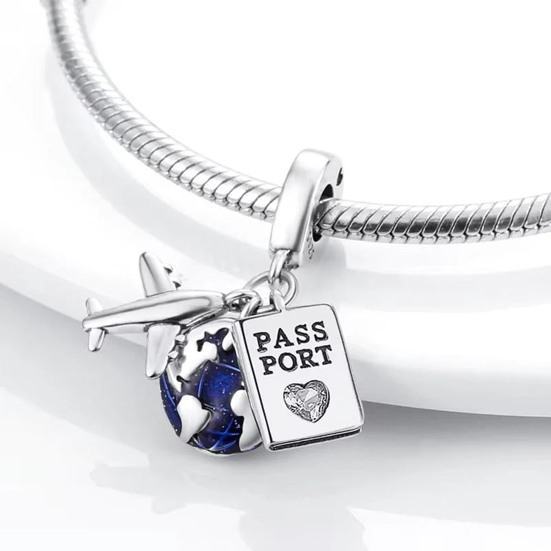 Airplane Passport Travel Charm - Image 3