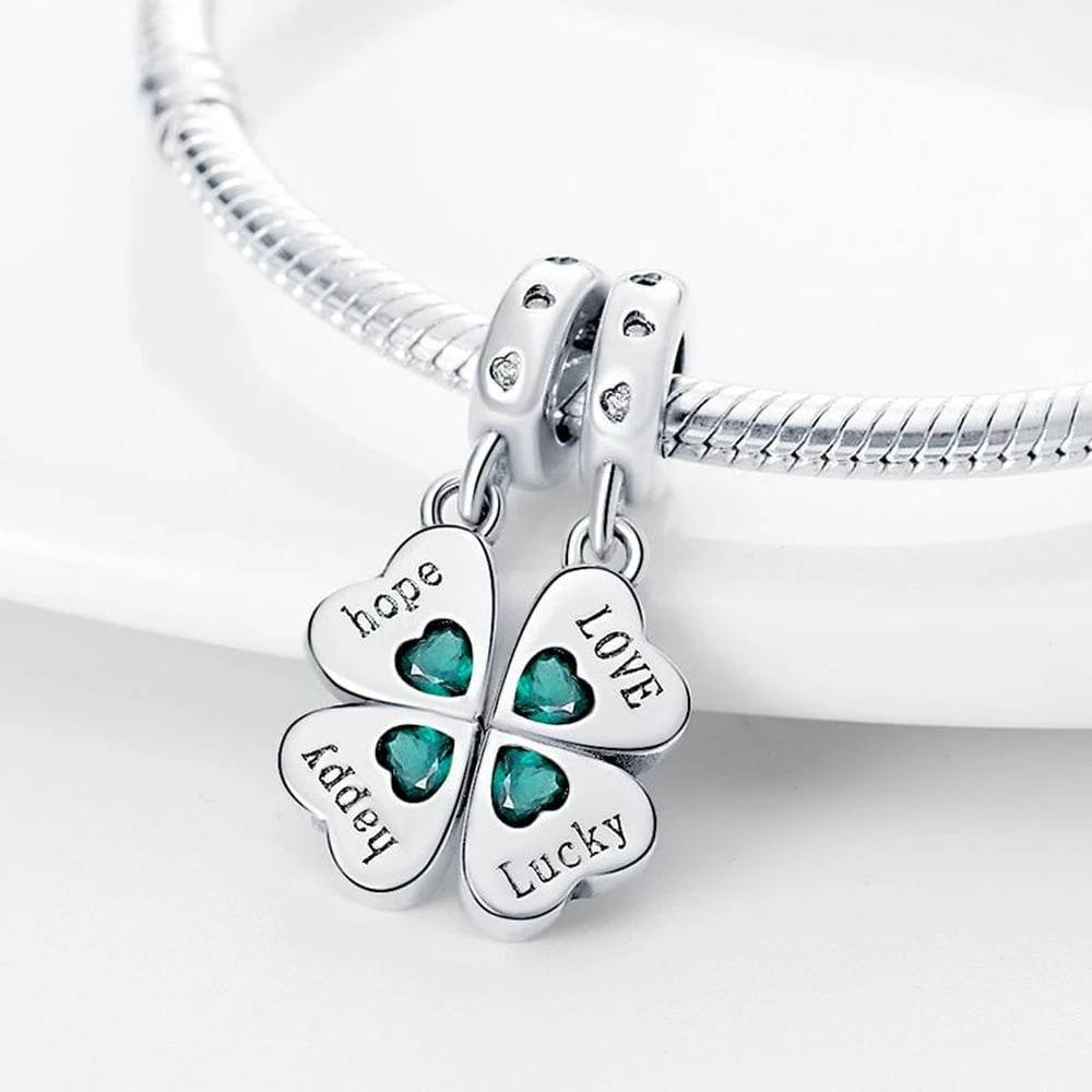 Four Leaf Clover Dangle Charm - Image 3