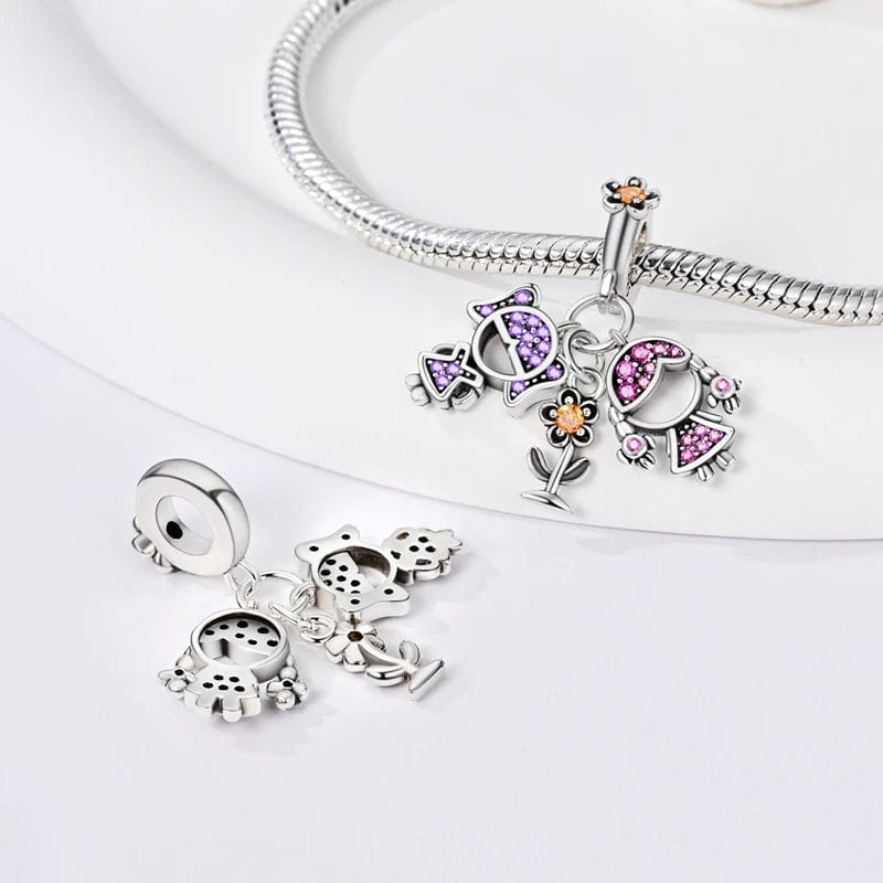 Girls Flower Dangle Charm - Image 3